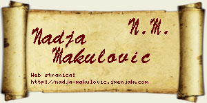 Nadja Makulović vizit kartica